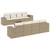 VidaXL Salon de Jardin avec Coussins 9 pcs, Canapés de Terrasse, Ensemble de Meubles de Patio, Mobilier d'Extérieur, Beige 3222347