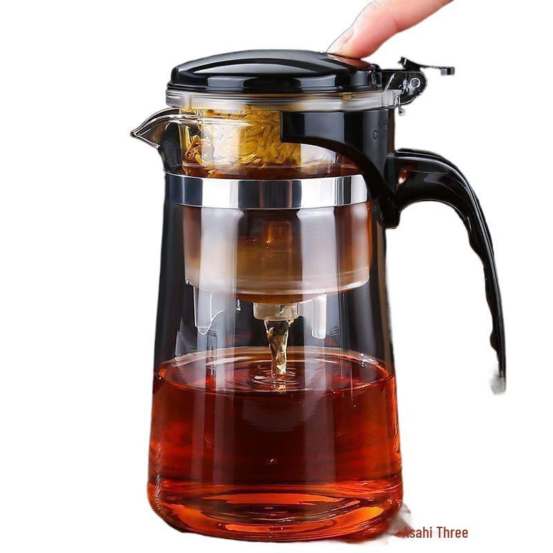 Residue-Separating Multi-Functional Teapot Set with Integrated Lazy Flowing Cup