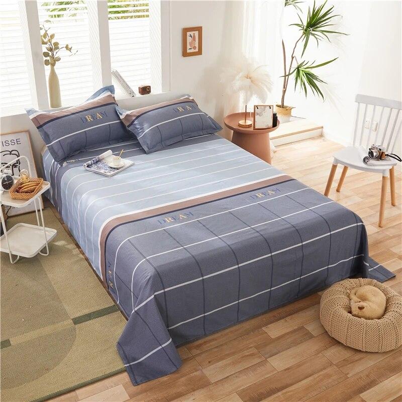 Prosta bawełniana drukowana prześcieradło Nowoczesne duże prześcieradło Wygodna narzuta studencka Cztery pory roku Uniwersalna pyłoszczelna prześcieradło