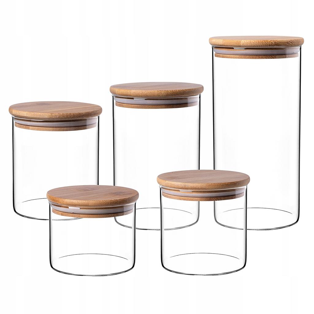 KADAX 5x Vorratsbehälter Glasbehälter Nudeln mit Deckel Set