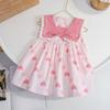 2026 Baby Girls Sleeveless Dress Cute Love Print Princess Kids Casual Party