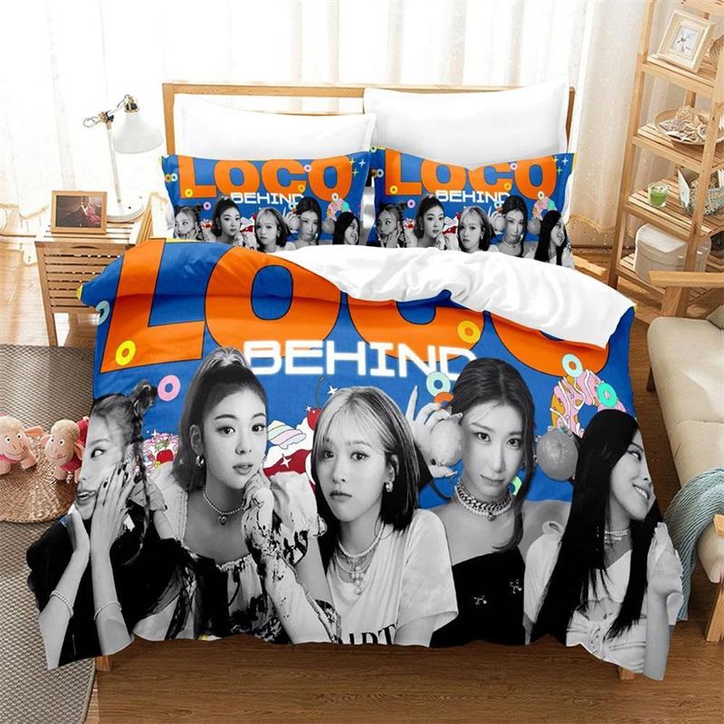 Neue Kpop I-ITZY Bettwäschesets Exquisites Bettzubehör-Set Bettbezug Steppdecke-Set Bettwäscheset Luxus Geburtstagsgeschenk Heimtextilien