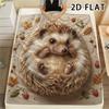 1Pc 2D FLAT Hedgehog Print Flannel Blanket,High quality Comfortable for All Seasons,Home Decor,Warmth and Comfort,Perfect for Christmas Gifts