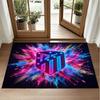 Atletico Madrid Design Crystal Velvet Rug Soft Decorative Mat for Bedroom Entrance