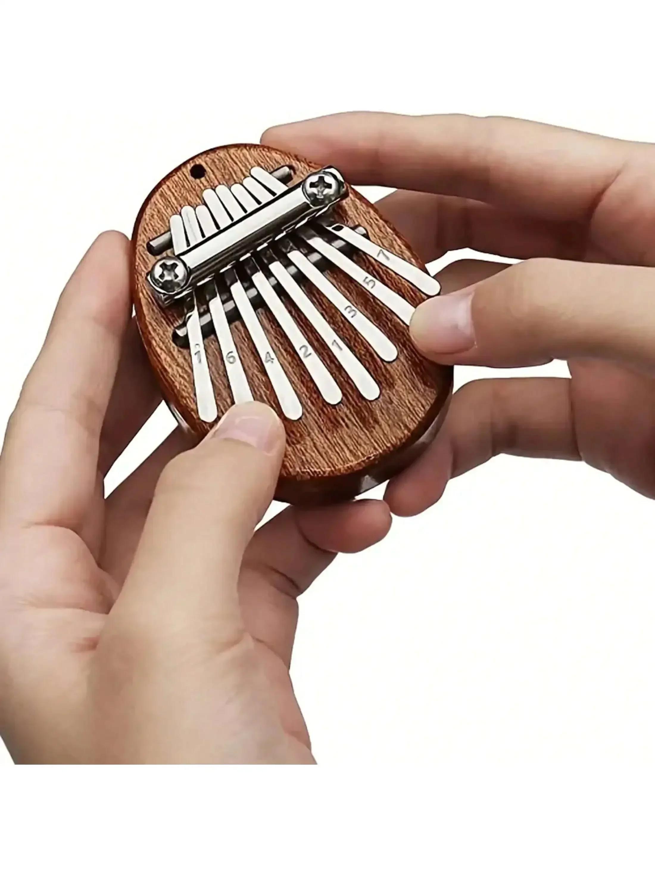 

1pc-8 Key Mini Wooden Kalimba High Quality Exquisite Finger Thumb Piano Marimba Musical Good Accessory Pendant Gift