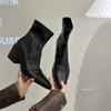 Pointed Thin Boots Women Wear Autumn and Winter New Versatile Thin Single Boots Fashion Martin Boots Thick High Heel Short Boots