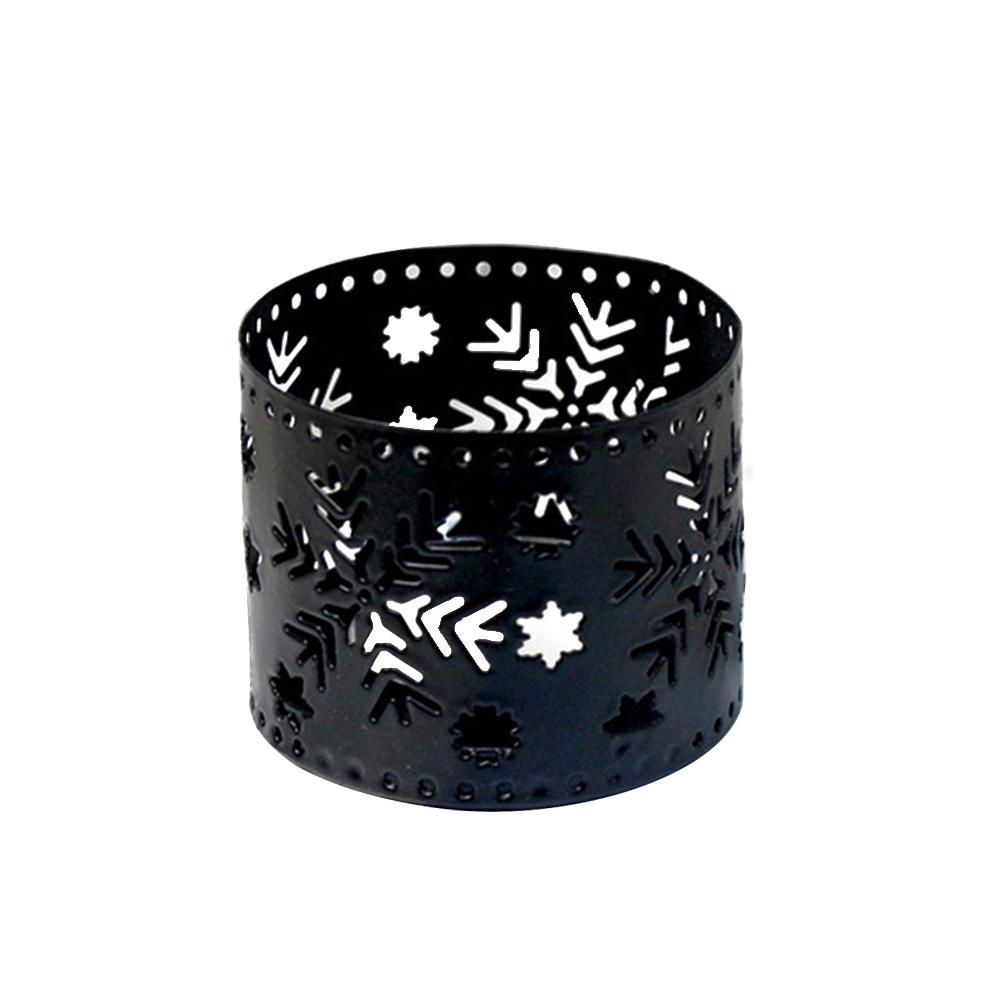 Shop Window Decoration Iron Holder Christmas Decorations Candlestick Hollow Holders Retro Style