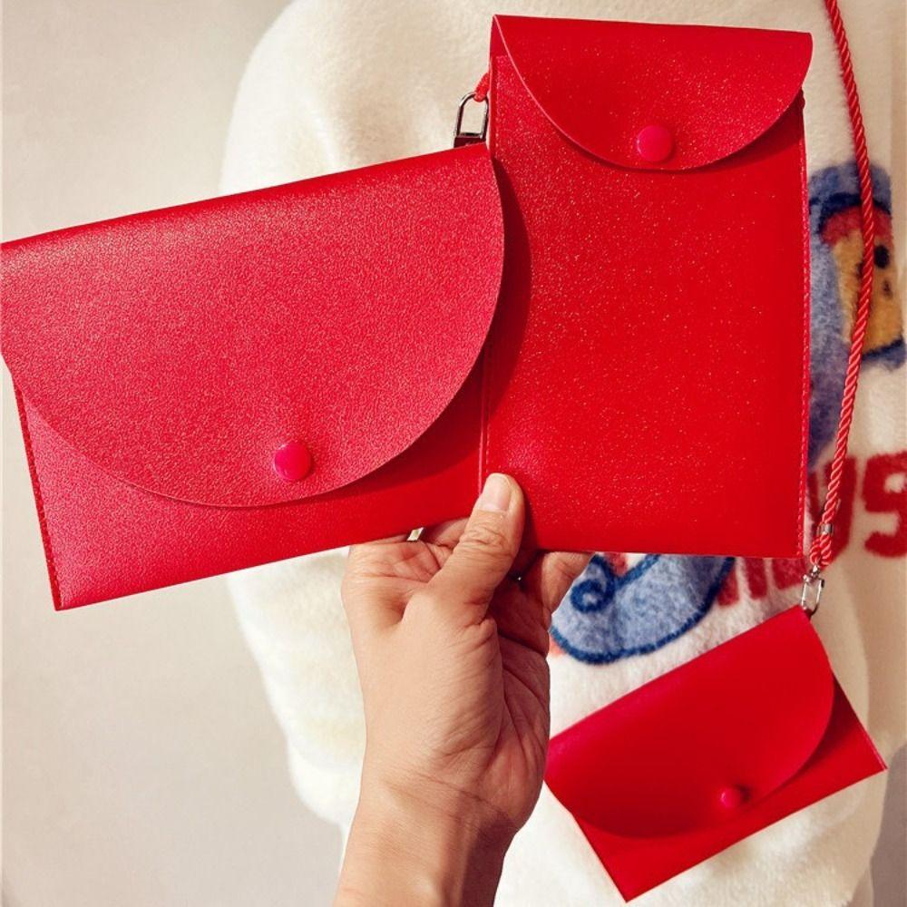 Geldbeutel Glücksgeldtaschen Verstellbar Neujahrsgeldumschlag Geschenk Crossbody Roter Umschlag Kind
