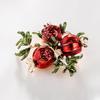 Elegant Retro Pomegranate Enamel Brooch for Women - Premium High-End Corsage Pin Suit Accessory