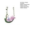 Hanging Resin Pig Figurine Cute Piggy Lying in Hammock Reading Book Hanging Animal