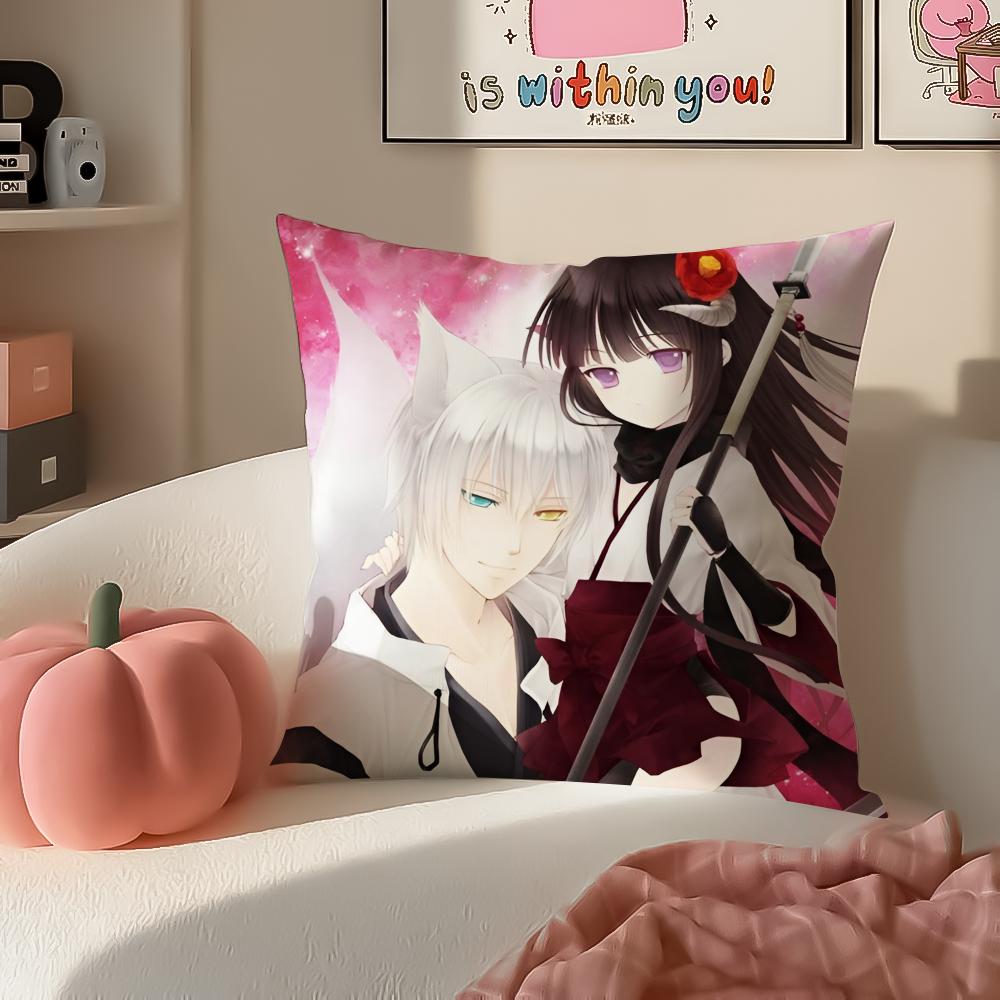 Romantic Anime FFox Servant SS Cushion Cover Pillowcase Short Plush Invisible zipper Room Sofa Cushion Cover