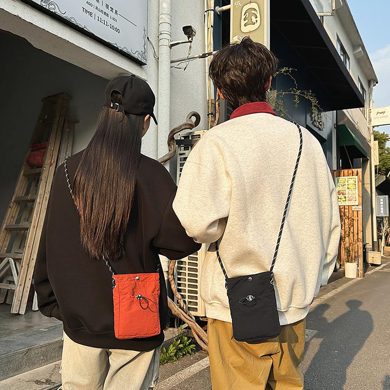 Summer mobile phone small bag men's and women's ultra-light solid color simple messenger bag sports cycling small satchel walking backpack