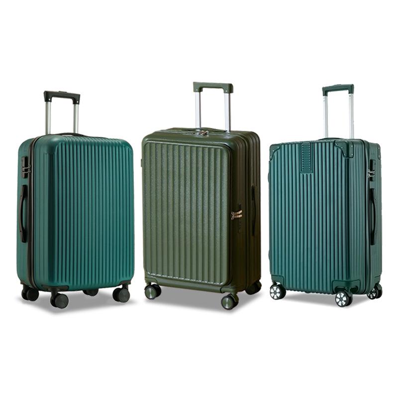 Military Green Retro Suitcase with Silent Wheels – Unisex 20-Inch Large Capacity Trolley