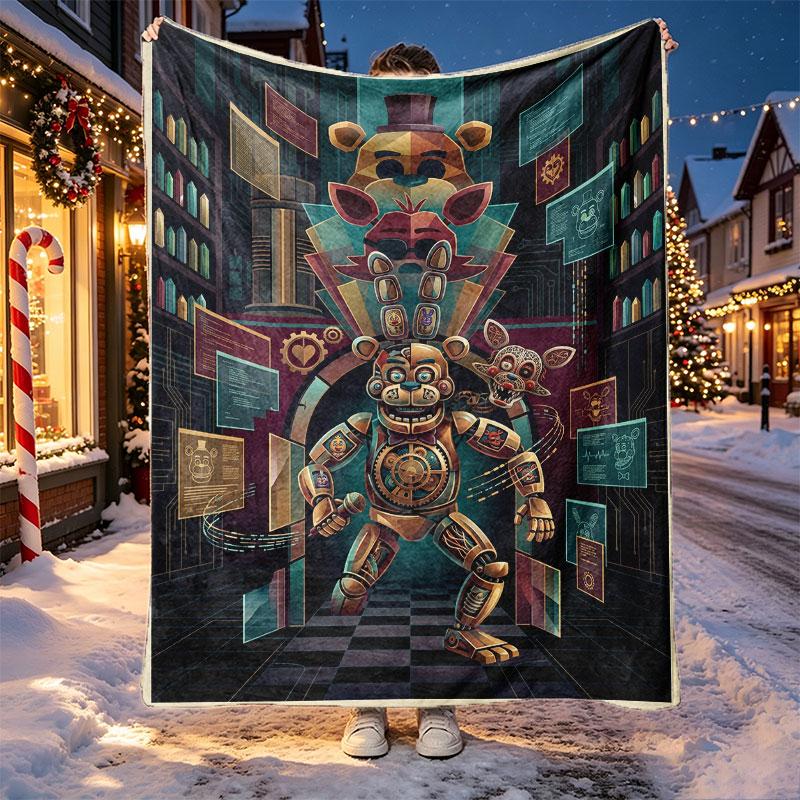 Five Nights at Freddy's rašto pledas namų dekoravimui, lovai, sofai, kelionėms automobiliu, stovyklavimui, tinkamas visais metų laikais, gimtadienio, Kalėdų dovana