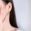S925 Silver Diamond Stud Hoop Earrings For Women Elegant Fashionable Ear Cuffs Jewelry