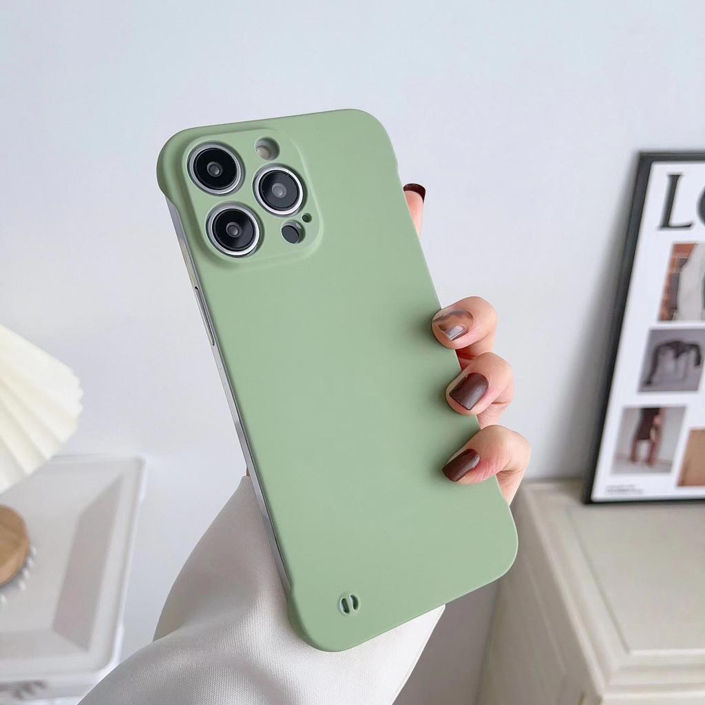 Applicable To IPhone17 Frameless Phone Case Matte Pc Apple 16 Promax Half Bag 1514 Bare Metal Feel Hard