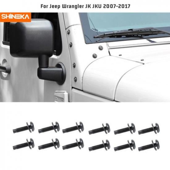 12X Replacement Front Windshield Windscreen Screw Bolts Kit For Jeep Wrangler JK