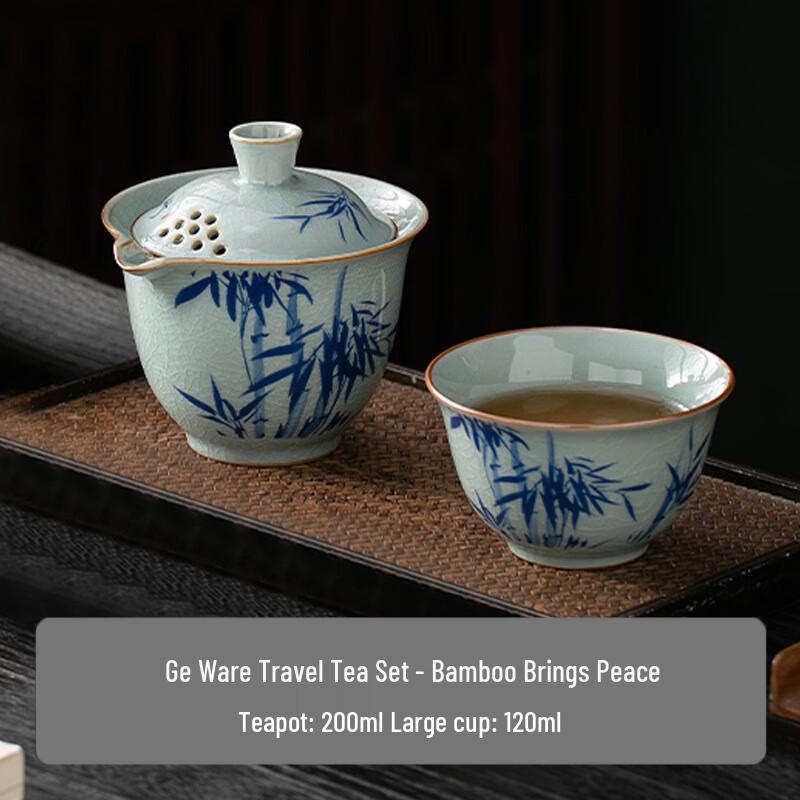 Shangqi Handheld Blue & White Teapot & Cup Set