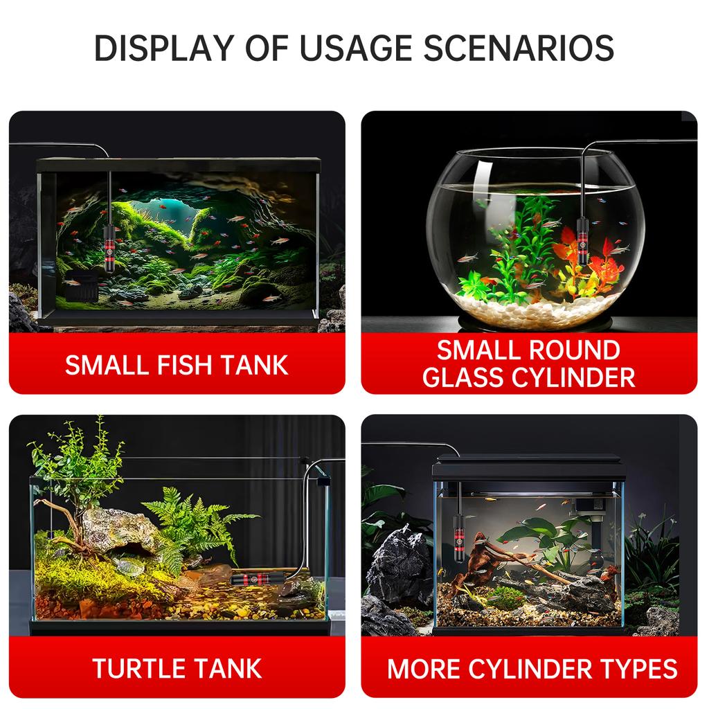 USB interface 5W 10W 15W mini heating rod low water level turtle betta automatic constant temperature heating