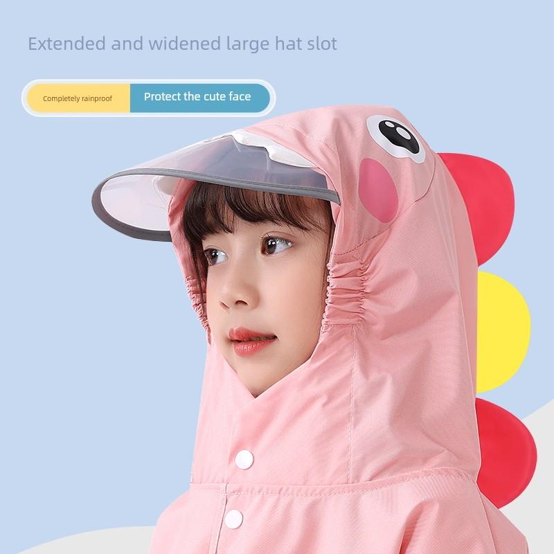 Children's Raincoat Cartoon Long Boys' and Girls' Waterproof Clothes for Walking and Cycling Baby Kids' Soft Poncho Rain Gear