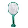 Fly Racket 5W LED Rechargeable Bug Bat Electric Portable Pest Control Device, Star Moon, Green