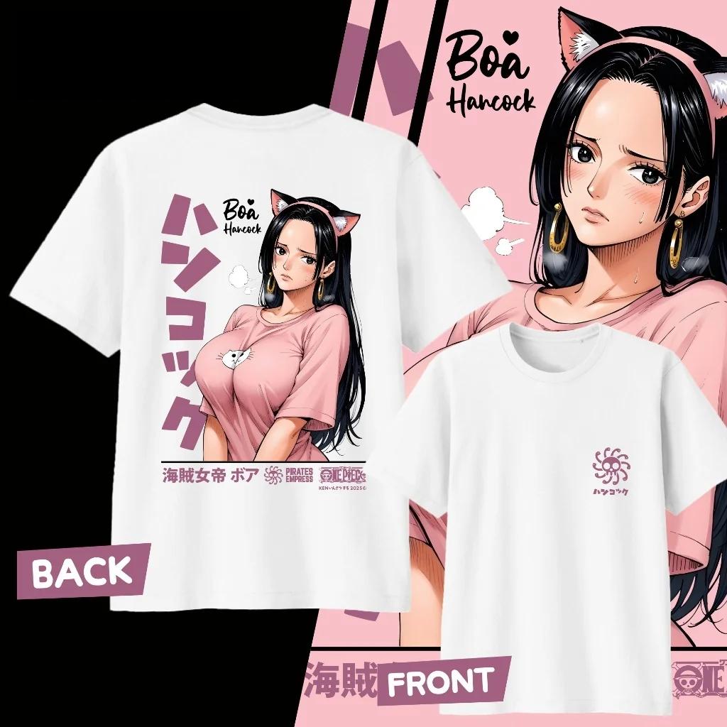 

2026 New Fashion ONE PIECE Anime Boa Hancock Y2k Graphic Comfortable TShirt Men Women High Quality Japanese Cartoon Soft Clot... S разноцветный