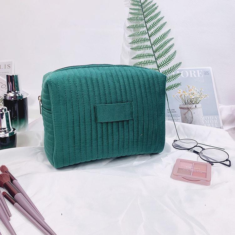 Borsa da Trucco in Velluto Organizer da Viaggio con Cerniera per Donne e Uomini