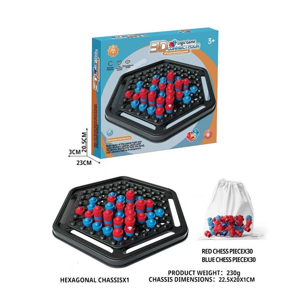 Parent-Child Interactive Board Game Three-Dimensional Four-Piece Chess Black and White Desktop Four-Piece Chess Five-Piece Chess Parent-Chil
