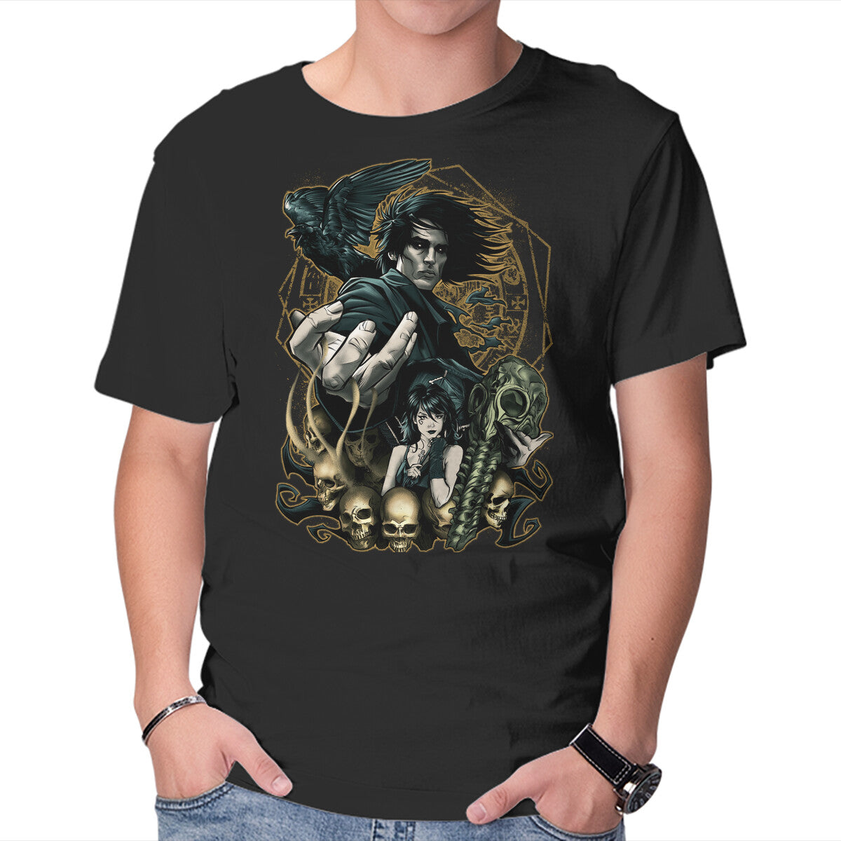 Unisex Crew Neck T-Shirt Lord Of Dreams Graphic Short Sleeve Casual Tee XXXXL