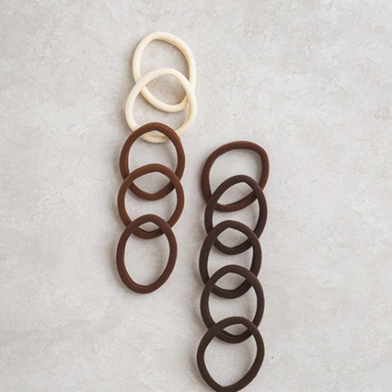 Daiso Chubby Hair Tie 10 Pack Blend