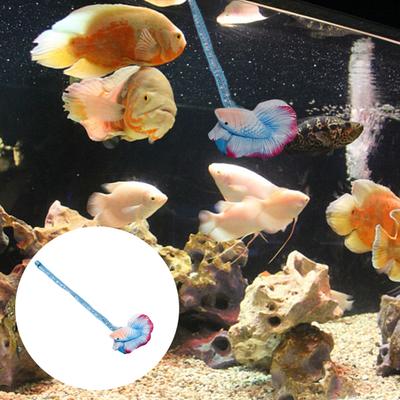 Betta Stick, realistisch, künstlich, lebendige Form, lichtecht, Aquarium-Dekoration, lange Stange, lindert Langeweile, Fisch-Training, Teaser-Zauberstab, Spielzeug, Aquarium-Versorgung