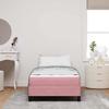Box Spring Bed with Mattress Pink 80 x 200 cm Fabric