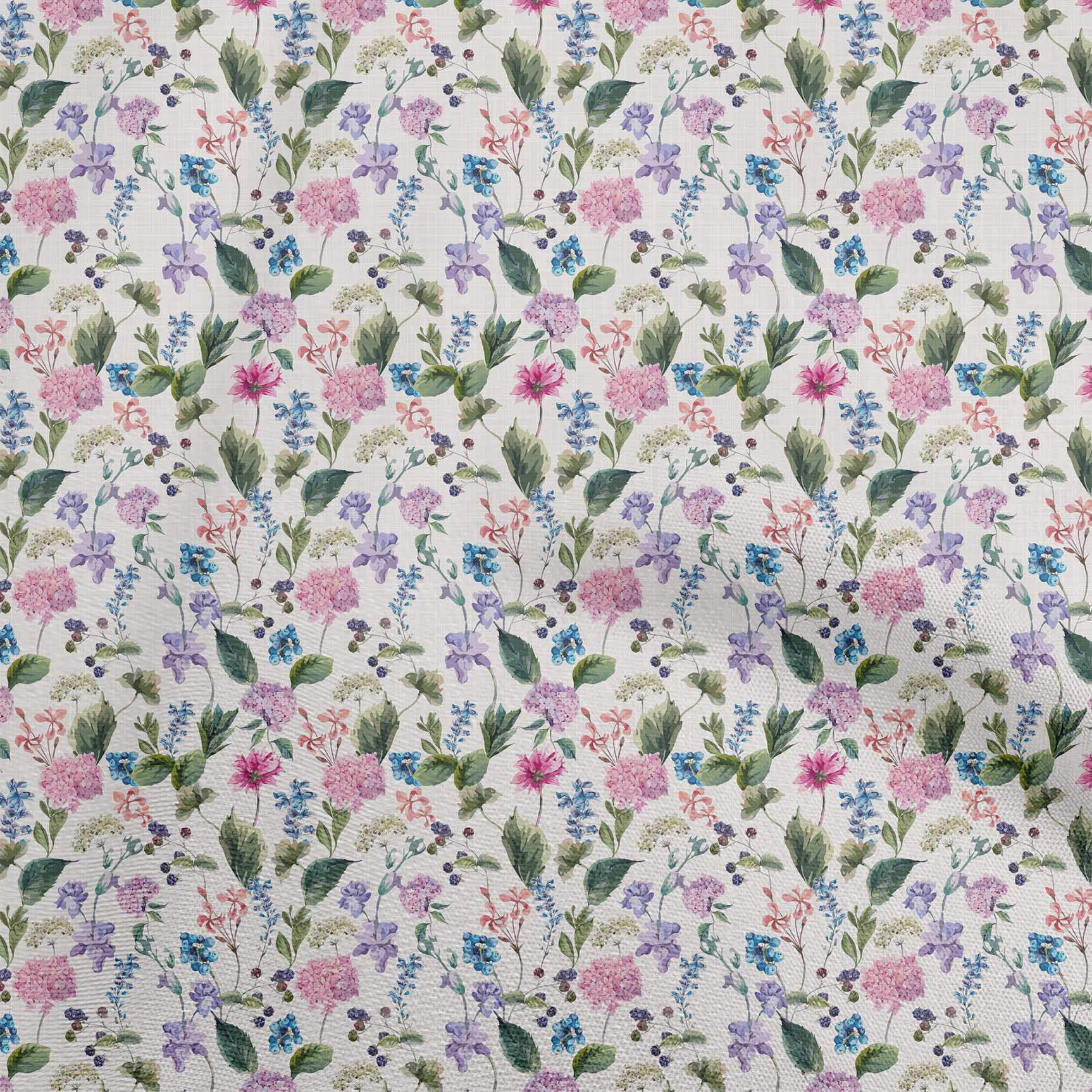 

OneOone Cotton Flex Blue Fabric Floral Quilting Materials Print Швейна тканина у дворі 40 дюймів 42 Inch Wide - Viscose Chiffon білий