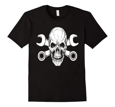 Skull Crossbones Wrench Machinist TShirt Summer Cotton Short Sleeve ONeck Mens T Shirt New S3XL