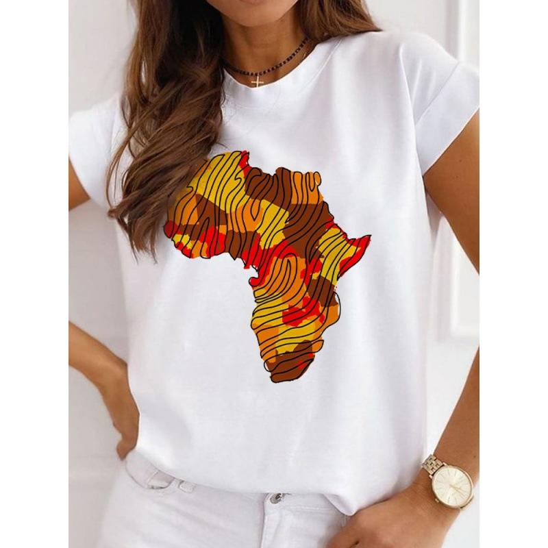 

Футболки с короткими рукавами из чистого хлопка с принтом карты в стиле ретро, простые, повседневные, свободные, с круглым вырезом XXXL