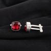 Pink Rubellite Gemstone 925 Sterling Silver Handmade Jewelry Men's Suit Cufflink 1" For Wedding CL-9-6