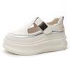 Baotou sandals women's summer new breathable hollow casual little white shoes thick sole inner height increase small women's shoes