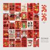 Festive New Year Happiness Postcards - 30pcs Calligraphy Text Wall Decor Cards