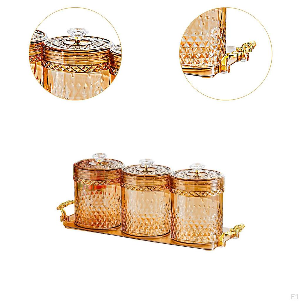 Food Storage Container Organizer Gifts Gadget Rack Tin with Tray