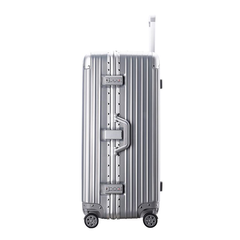 Extra Large Aluminum Frame Trolley Case with Combination Lock - Sport Style Carry-On Luggage for Men and Women