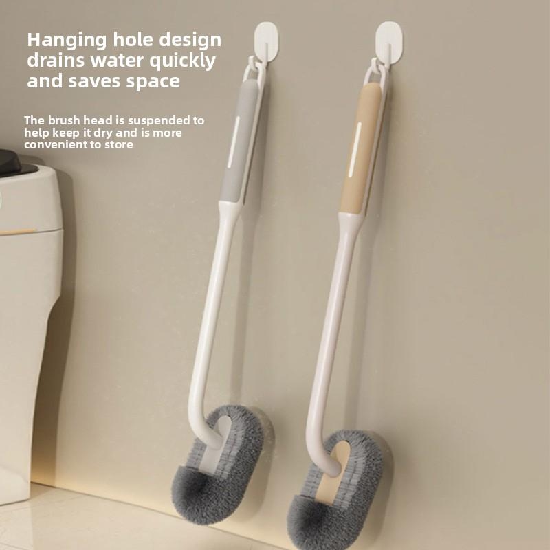 Toilet Cocked Head Wall Mounted Long Handle Household No Dead Ends Bathroom Squatting Pit Cleaning Brush