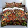 Colorful Geometric Floral Bedding Set Bedding Set (1 Duvet Cover, 2 Pillowcases, Duvet Not Included)