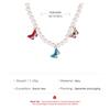 Women's Necklace Pearl Colorful Butterfly-shaped Clavicle Chain