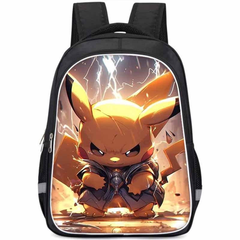 Pikachu Large Capacity Lightweight 3d Oxford Cloth Kids Backpack For School Education
