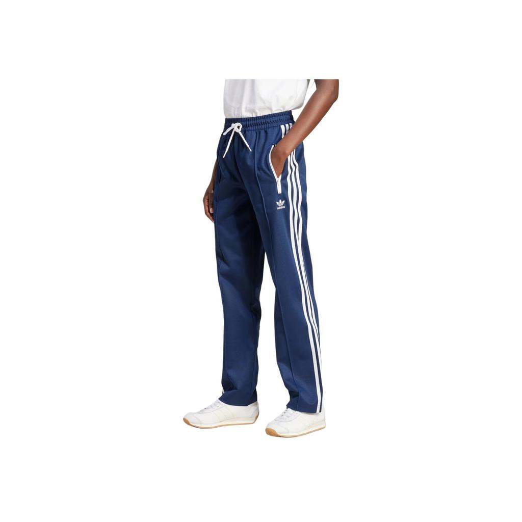 Adidas Originals Sporty & Rich Collaboration SS24 Comfortable Fashion Loose Retro Sports Long Pants Women Bottoms Blue JD3768