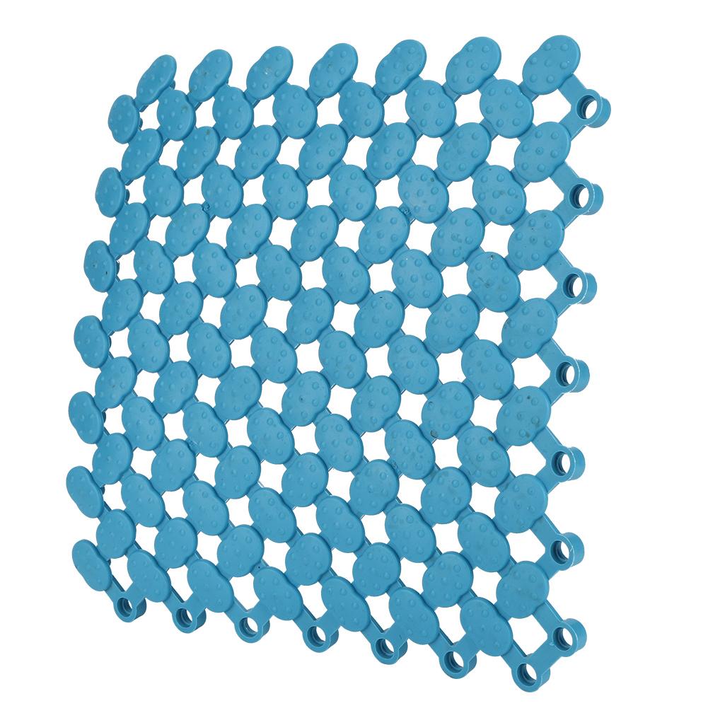 6Pcs 20x20cm NonSlip Splicing Interlocking Floor Mat for Kitchen Bathroom Shower Pool Balcony(Blue )