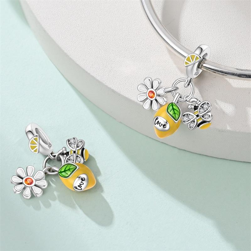 Gold Series Diy Charms Bead Original Copper Inlaid Zirconium Sun Leopard Pendants Fit Bracelet Jewelry Gift Marking