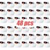 61224Pcs Mini Rubber Ducks White With Sunglasses Sets Duck Toys Squeaky Rubber Ducks Cute Duckies For Birthday Party Favor