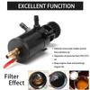 Universal Air Oil Separator Car 3-Port Oil Catch Can 1 Outlet+2 Inlet With Breathing Filter And Oil Drain Valve Filter