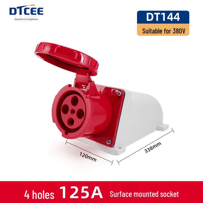 IP67 Waterproof Industrial 5-Pin 63A/125A Three-Phase Aviation Plug Connector
